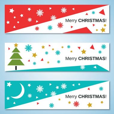 Noel ve yeni yıl afiş koleksiyonu vektör