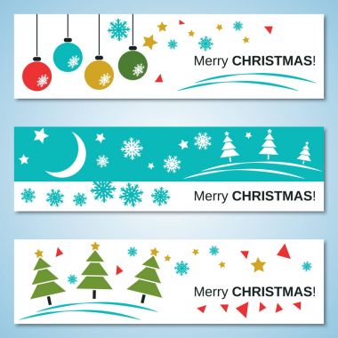 Noel ve yeni yıl afiş koleksiyonu vektör