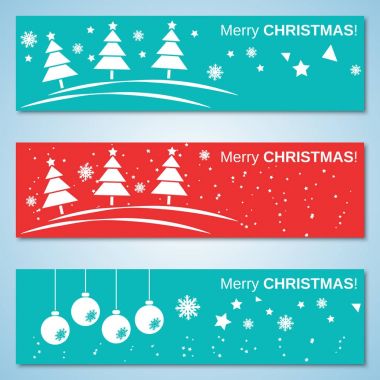Noel ve yeni yıl afiş koleksiyonu vektör