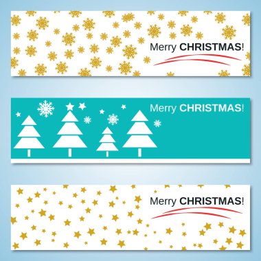 Noel ve yeni yıl afiş koleksiyonu vektör