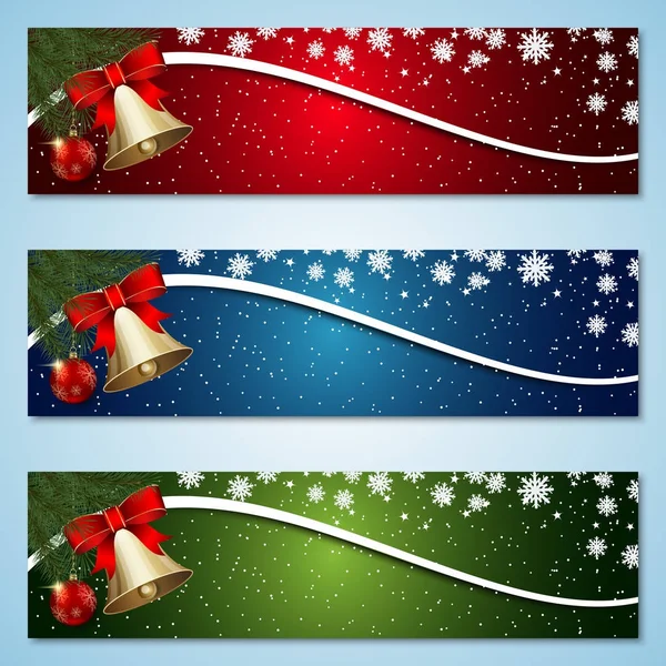 Χριστούγεννα και Πρωτοχρονιά φορέα πανό που — Διανυσματικό Αρχείο
