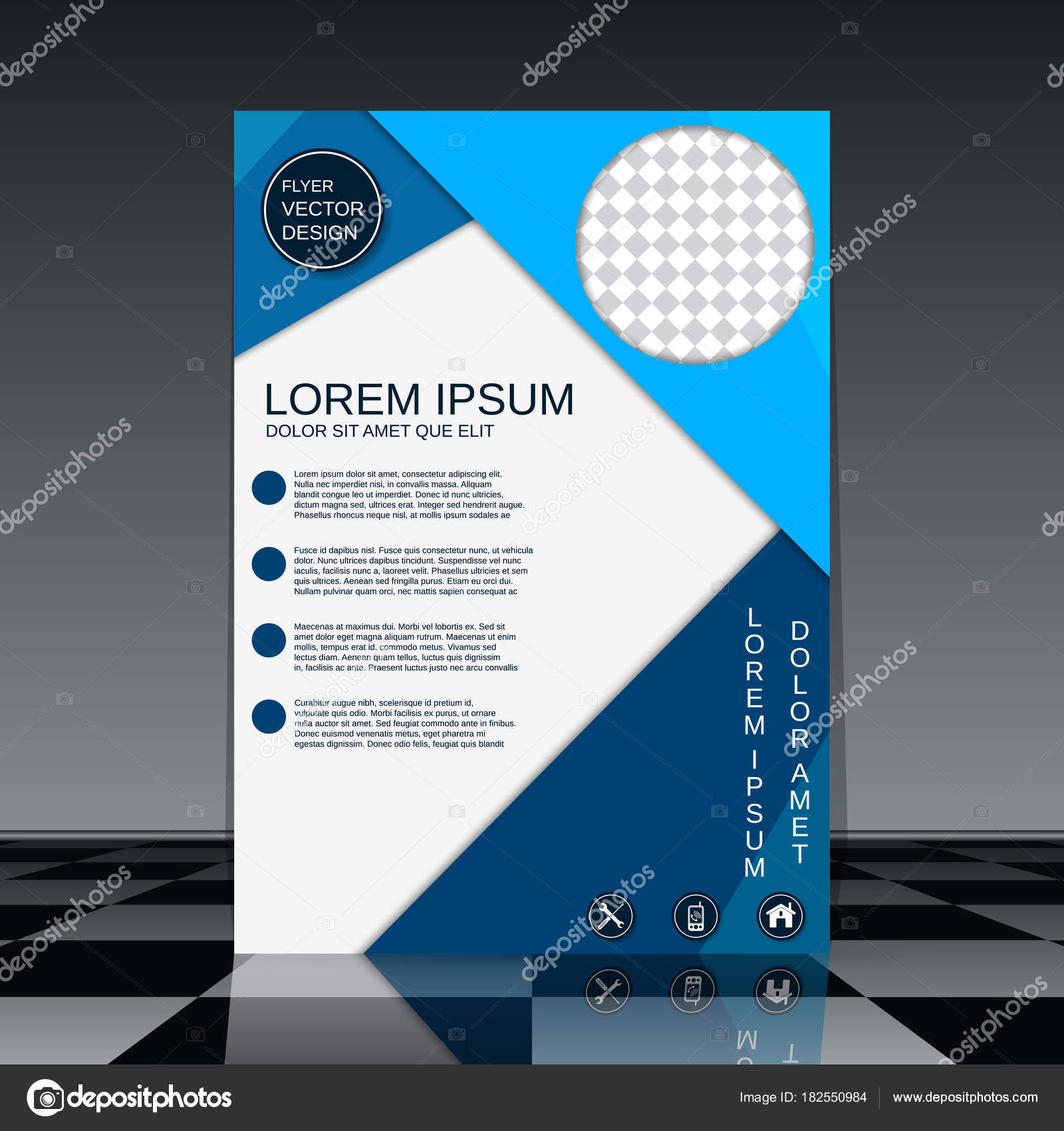 professional business flyer vector design template stock vector