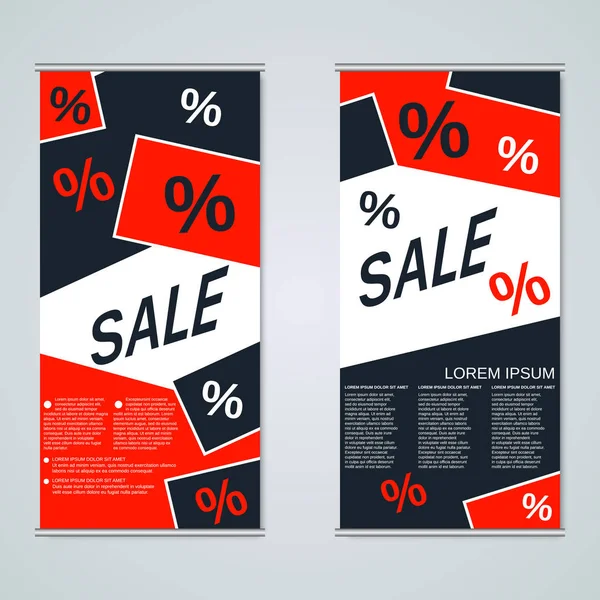 Plantilla de vector de banners empresariales roll-up moderna — Archivo Imágenes Vectoriales