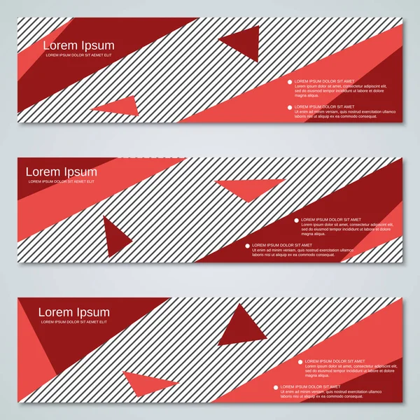 Diseño de vectores de banners geométricos abstractos — Archivo Imágenes Vectoriales