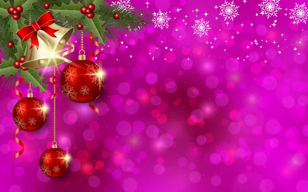 Noël Nouvel Fond Vectoriel Flou Avec Étoiles Décor Hiver — Image vectorielle