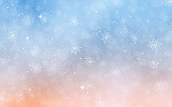 Рождество Новый Год Размытый Векторный Фон Звездами Снежинками — стоковый вектор