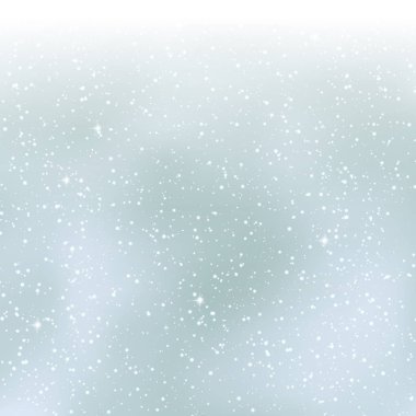 Yılbaşı ve yeni yıl yıldızlı ve kar taneli bulanık vektör arkaplanı