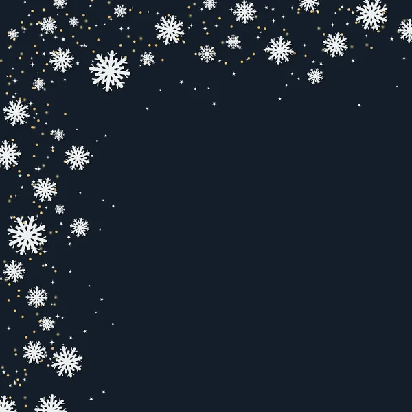 Weihnachten Und Neujahr Schwarzer Luxus Vektor Hintergrund Mit Winterdekor — Stockvektor