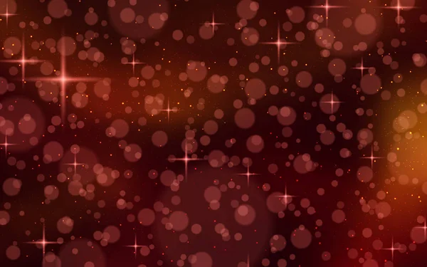 クリスマスと新年のベクトルの背景とともに星と雪の結晶 — ストックベクタ