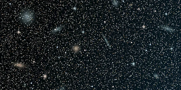 Natthimmel Vektor Bakgrund Med Stjärnor Nebulosa Och Galaxer — Stock vektor