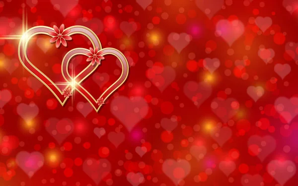 Valentine Day Background Hearts — Stock Vector