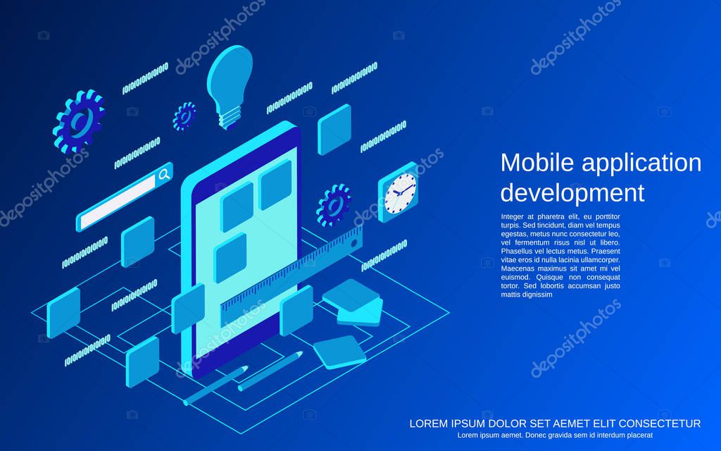 Mobile Application Development Program 341196760 - WDRFree Vector illustration of Mobile Application Development Program 341196760