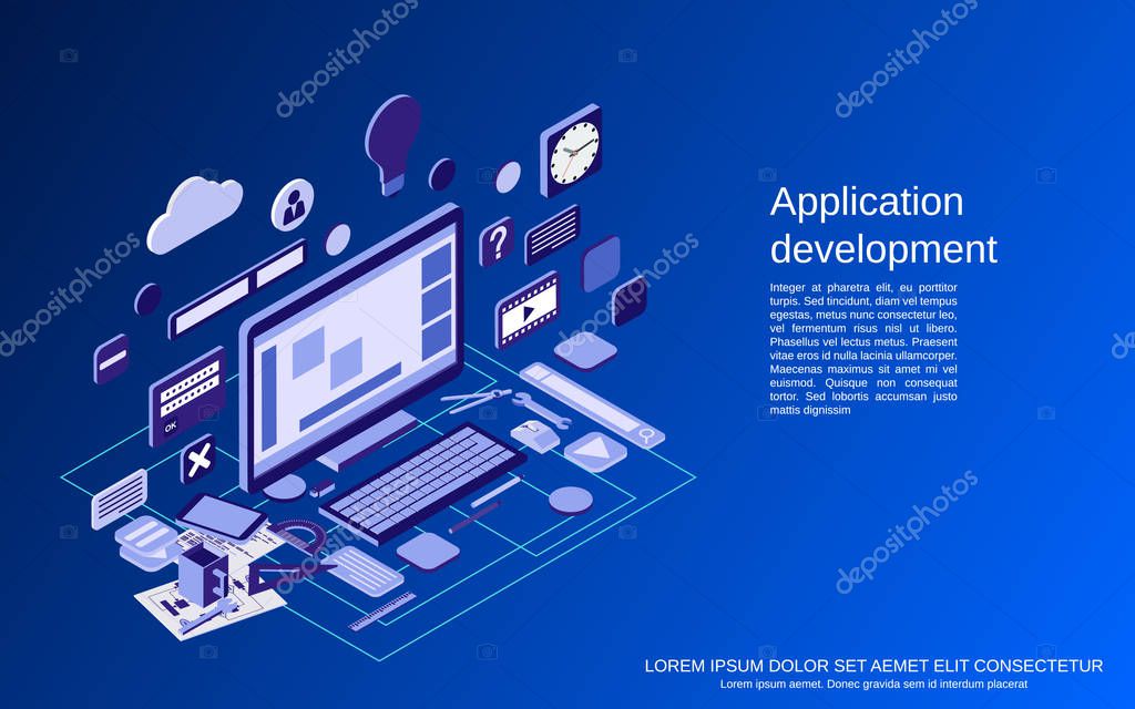 Application Development Seo Process 343225092 - WDRFree Vector illustration of Application Development Seo Process 343225092
