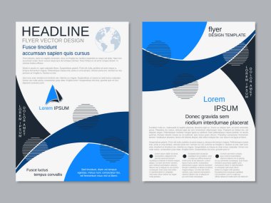 Modern iş broşürü, broşür, vektör tasarım şablonları koleksiyonu. A4 biçimi