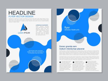 Modern iş broşürü, broşür, vektör tasarım şablonları koleksiyonu. A4 biçimi