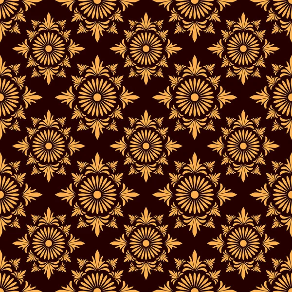 Modèle Vectoriel Floral Sans Couture Style Rétro — Image vectorielle