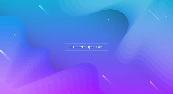 Abstract dynamic motion of liquid or fluid shape, pattern composition. Colorful gradient background. Vector modern graphic, minimal design elements for backdrop, poster, wallpaper, flyer, layout — 스톡 벡터