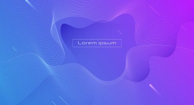 Geometrik şekil, desen kompozisyon soyut dinamik hareket. Renkli degrade arka plan. Vektör modern grafik, bir zemin için minimal tasarım elemanları, şablon, poster, duvar kağıdı, afiş, düzen