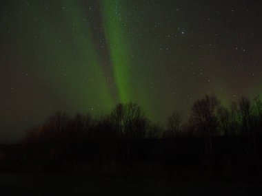 Gökyüzünde güzel kuzey ışıkları