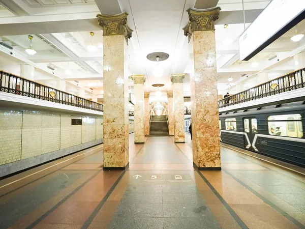 Stanice Metra Moskvě Krásná Architektura Která Známá Jako Palác Lidí — Stock fotografie