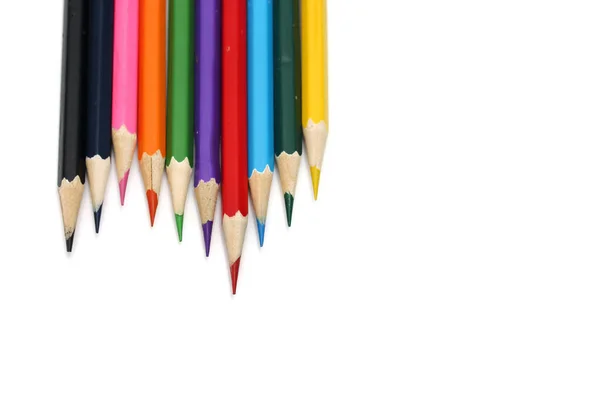 Färg pennor. — Stockfoto