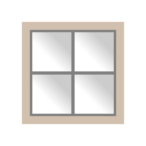 Icono de ventana de diseño plano. Ilustración vectorial — Archivo Imágenes Vectoriales