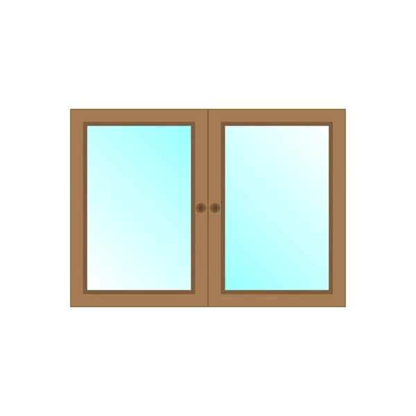 Icono de ventana de diseño plano. Ilustración vectorial — Vector de stock