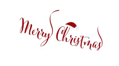 Mutlu noeller kırmızı harfler izole edilmiş arkaplan, pankart, kartpostal, poster tasarımı ögesi