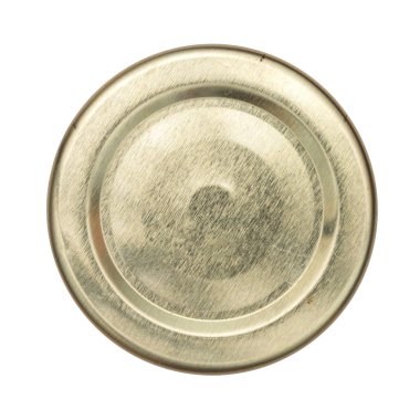 Üst görünüm teneke kutusu beyaz arkaplanda izole.