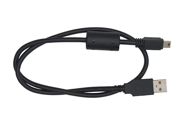 Cable USB sobre fondo blanco — Foto de Stock