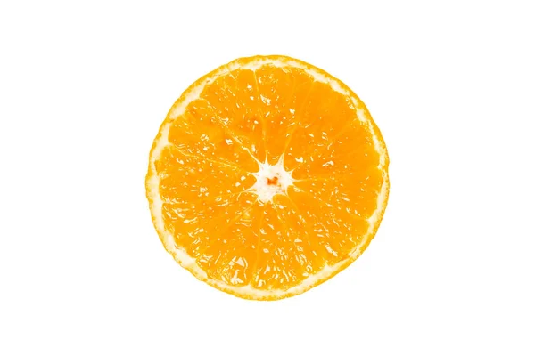 Frische Orangenscheiben Isoliert Auf Weißem Hintergrund — Stockfoto
