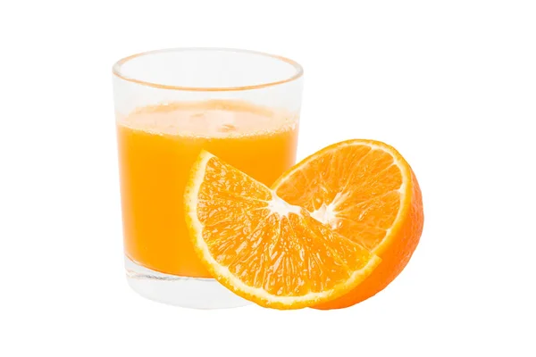 100 Orange Juice Sliced Fruits Isolate White Background Clipping Paths — Stock Photo, Image