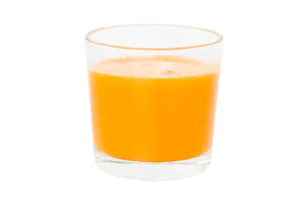 100 Orangensaftglas Isoliert Auf Weißem Hintergrund — Stockfoto