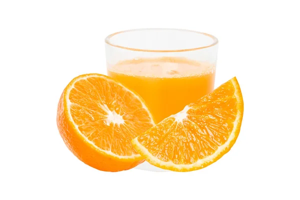 100 Orange Juice Sliced Fruits Isolate White Background Clipping Paths — Stock Photo, Image