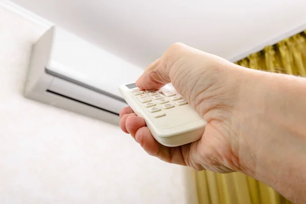 Remote Control Used to Pilot an Air Conditionner — Stock Photo, Image