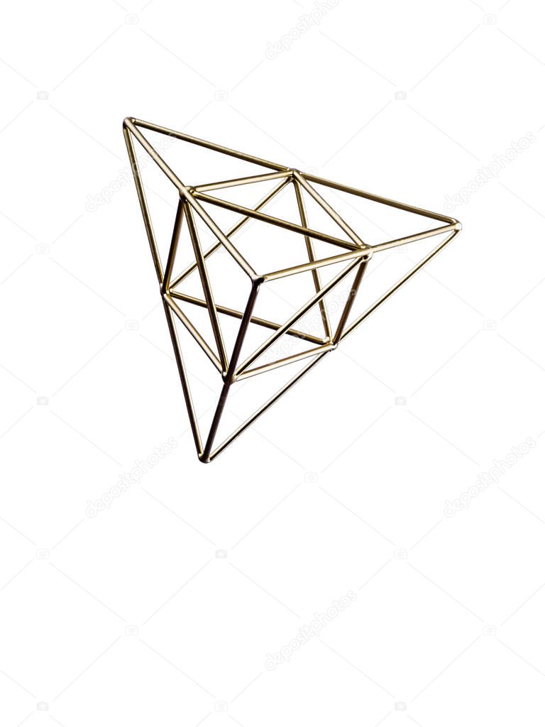 Golden triangular pyramid 