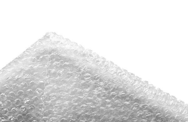 Bubble Wrap Material För Säkerhet Som Packning Isolerad Vit Bakgrund — Stockfoto