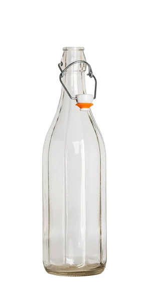 Bottiglia di vetro con un tappo di ceramica chiusura cauzione filo — Foto Stock