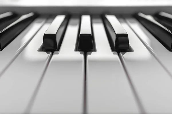 Czarno-białe klawisze klawiatury muzycznej — Zdjęcie stockowe