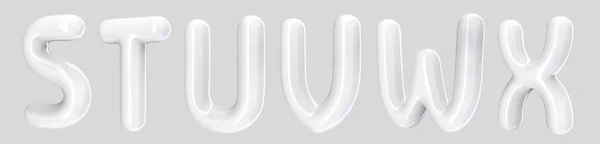 Juego de globos de lámina blanca — Foto de Stock