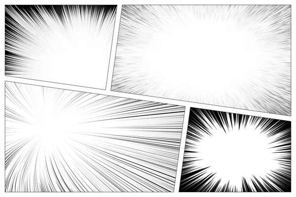Diseño de la línea de velocidad radial Manga — Archivo Imágenes Vectoriales