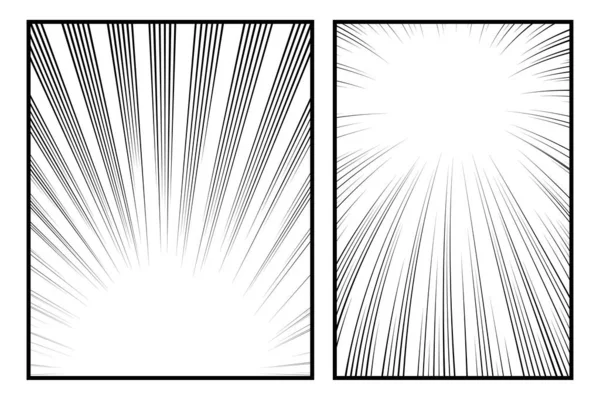 Líneas de velocidad de movimiento radial Manga — Archivo Imágenes Vectoriales