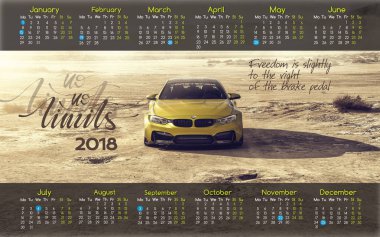 Takvim 2018 Bmw