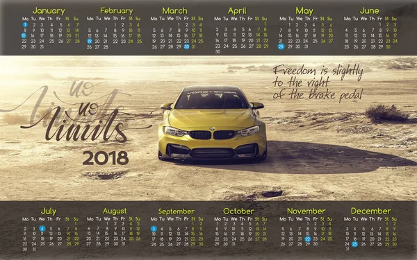 Takvim 2018 Bmw