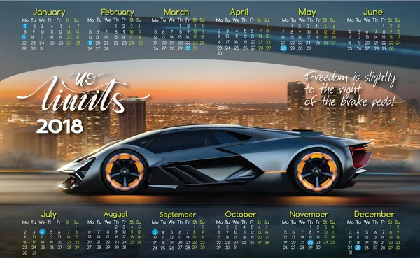 Takvim Lamborgini 2018
