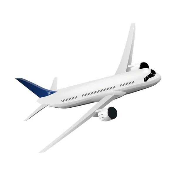 飞机是白色的 矢量隔离图像 旅游点图标 旅游点 小册子 白色背景的Clipart起飞客机 图库矢量图片