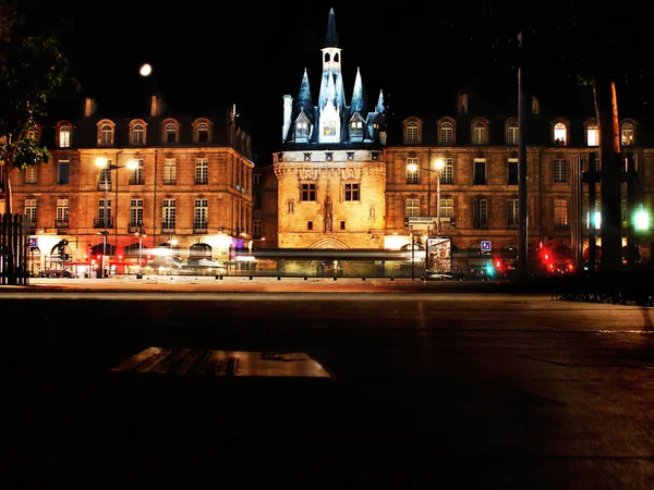 Bordeaux, Fransa gece — Stok fotoğraf