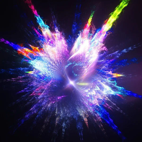 Gotas de pintura explosiva. Supernova brillante . — Foto de Stock