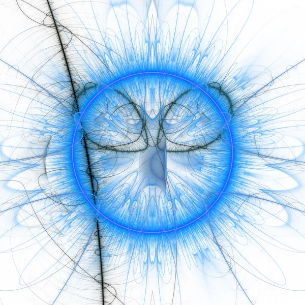 Sfär Med Utstrålande Strålar Explosion Supernova Surrealistisk Illustration Sakral Geometri — Stockfoto