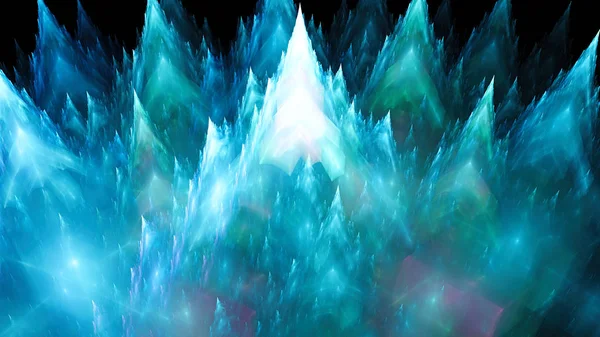 Mikroskop altında renkli kristaller.